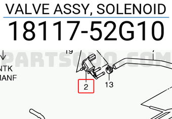 Suzuki 1811752G10 VALVE ASSY, SOLENOID