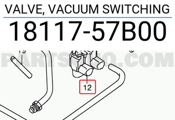 Suzuki 1811757B00 VALVE, VACUUM SWITCHING