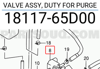 Suzuki 1811765D00 VALVE ASSY, DUTY FOR PURGE