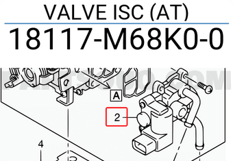 Suzuki 18117M68K00 VALVE ISC (AT)