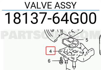 Suzuki 1813764G00 VALVE ASSY