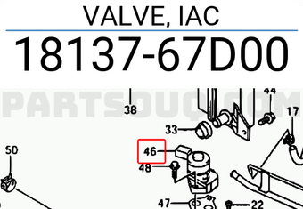 Suzuki 1813767D00 VALVE, IAC