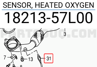 Suzuki 1821357L00 SENSOR, HEATED OXYGEN
