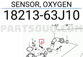 Suzuki 1821363J10 SENSOR, OXYGEN