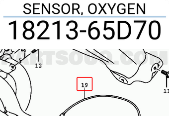 Suzuki 1821365D70 SENSOR, OXYGEN