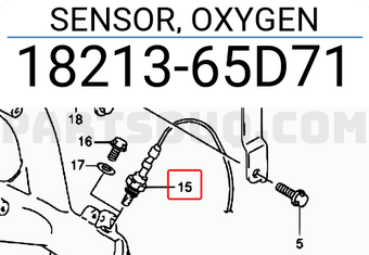 Suzuki 1821365D71 SENSOR, OXYGEN