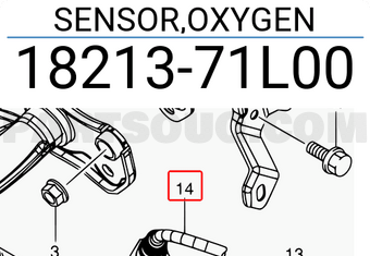Suzuki 1821371L00 SENSOR,OXYGEN