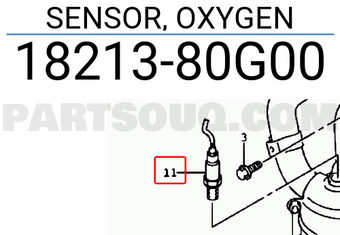 Suzuki 1821380G00 SENSOR, OXYGEN
