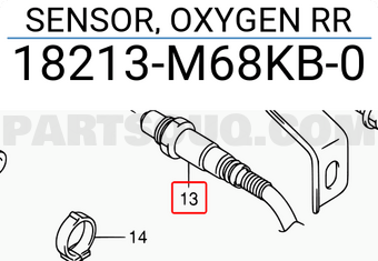 Suzuki 18213M68KB0 SENSOR, OXYGEN RR