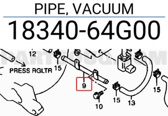 Suzuki 1834064G00 PIPE, VACUUM