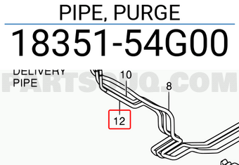 Suzuki 1835154G00 PIPE, PURGE
