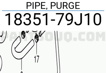 Suzuki 1835179J10 PIPE, PURGE