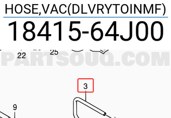 Suzuki 1841564J00 HOSE,VAC(DLVRYTOINMF)