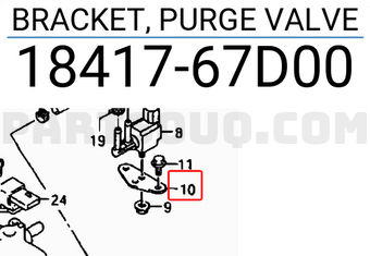 Suzuki 1841767D00 BRACKET, PURGE VALVE