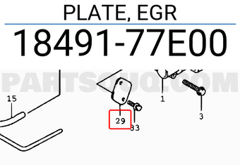 Suzuki 1849177E00 PLATE, EGR