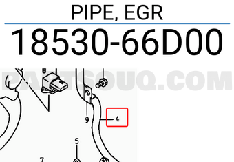 Suzuki 1853066D00 PIPE, EGR