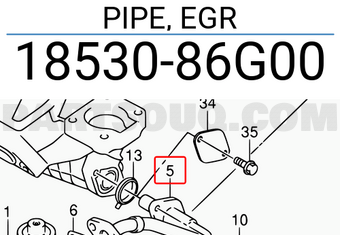 Suzuki 1853086G00 PIPE, EGR