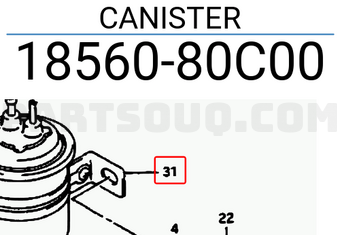 Suzuki 1856080C00 CANISTER