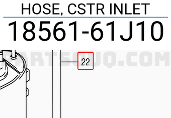 Suzuki 1856161J10 HOSE, CSTR INLET
