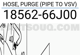 Suzuki 1856266J00 HOSE, PURGE (PIPE TO VSV)