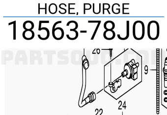 Suzuki 1856378J00 HOSE, PURGE