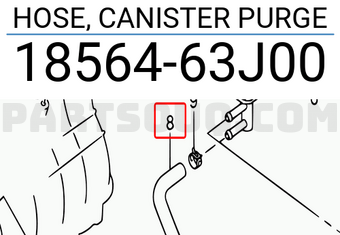 Suzuki 1856463J00 HOSE, CANISTER PURGE