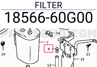 Suzuki 1856660G00 FILTER