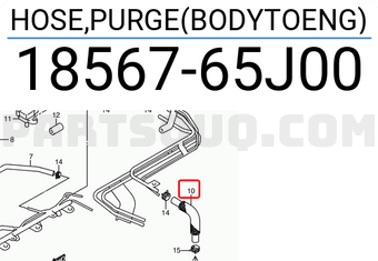 Suzuki 1856765J00 HOSE,PURGE(BODYTOENG)