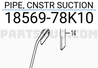 Suzuki 1856978K10 PIPE, CNSTR SUCTION