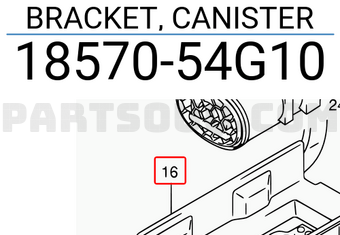Suzuki 1857054G10 BRACKET, CANISTER