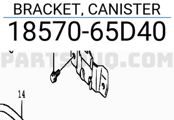 Suzuki 1857065D40 BRACKET, CANISTER