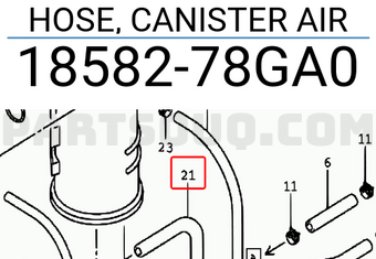 Suzuki 1858278GA0 HOSE, CANISTER AIR
