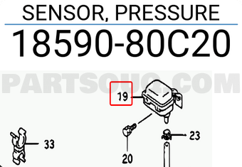 Suzuki 1859080C20 SENSOR, PRESSURE