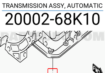 Suzuki 2000268K10 TRANSMISSION ASSY, AUTOMATIC
