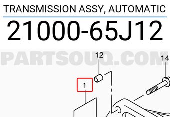 Suzuki 2100065J12 TRANSMISSION ASSY, AUTOMATIC