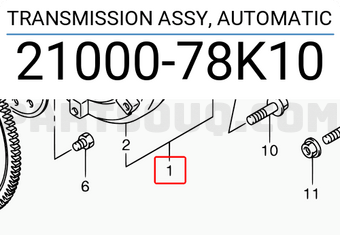 Suzuki 2100078K10 TRANSMISSION ASSY, AUTOMATIC