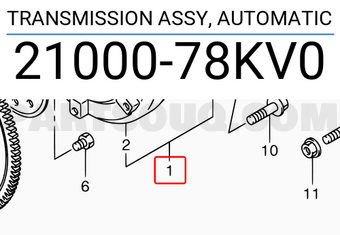 Suzuki 2100078KV0 TRANSMISSION ASSY, AUTOMATIC