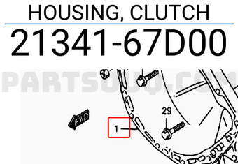 Suzuki 2134167D00 HOUSING, CLUTCH