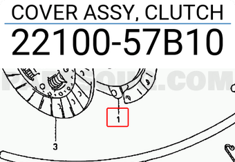 Suzuki 2210057B10 COVER ASSY, CLUTCH