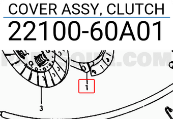 Suzuki 2210060A01 COVER ASSY, CLUTCH