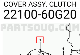 Suzuki 2210060G20 COVER ASSY, CLUTCH