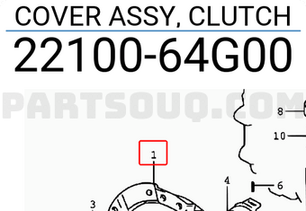 Suzuki 2210064G00 COVER ASSY, CLUTCH