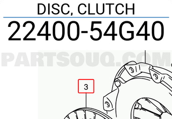 Suzuki 2240054G40 DISC, CLUTCH