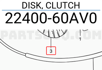 Suzuki 2240060AV0 DISK, CLUTCH