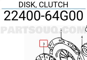 Suzuki 2240064G00 DISK, CLUTCH