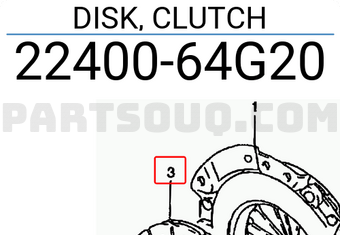 Suzuki 2240064G20 DISK, CLUTCH