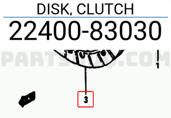 Suzuki 2240083030 DISK, CLUTCH