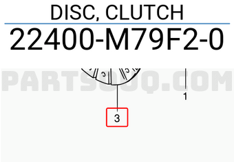 Suzuki 22400M79F20 DISC, CLUTCH