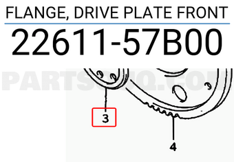 Suzuki 2261157B00 FLANGE, DRIVE PLATE FRONT