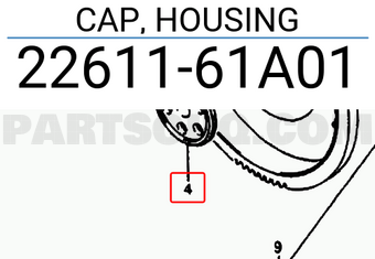 Suzuki 2261161A01 CAP, HOUSING
